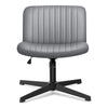 COOLHUT Office Chair Armless Criss Cross Legged Chair with Wheels, Linen Fabric Comfy Home Office Desk Chairs, Wide Seat Vanity Task Computer Chair