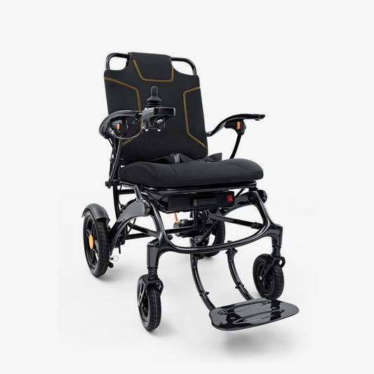 COOLHUT Electric Wheelchair 25+ Miles Travel Range, 38lbs Folding Electric Wheelchair, Motorized Wheelchair with Safety Features, Lithium Battery, Ideal for Seniors & Travel
