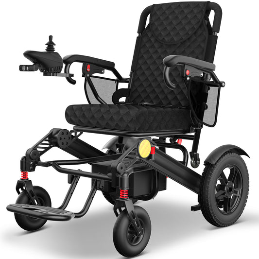COOLHUT Electric Wheelchair 30+ Miles Long Travel Range, Foldable & Lightweight Motorized Wheelchair with Safety Features