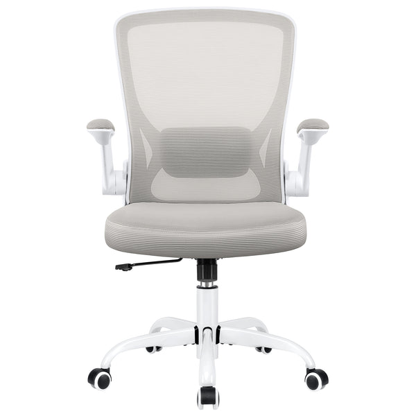 COOLHUT Office Chair, Ergonomic Office Chair with 8-year time warranty, Comfort Home Office Task Chair, Lumbar Support Computer Chair with Flip-up Arms and Adjustable Height, 350LBS