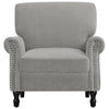 COOLHUT Modern Accent Chair Armchair, Linen Fabric Upholstered Comfy Single Sofa with Solid Wood Frame for Living Room