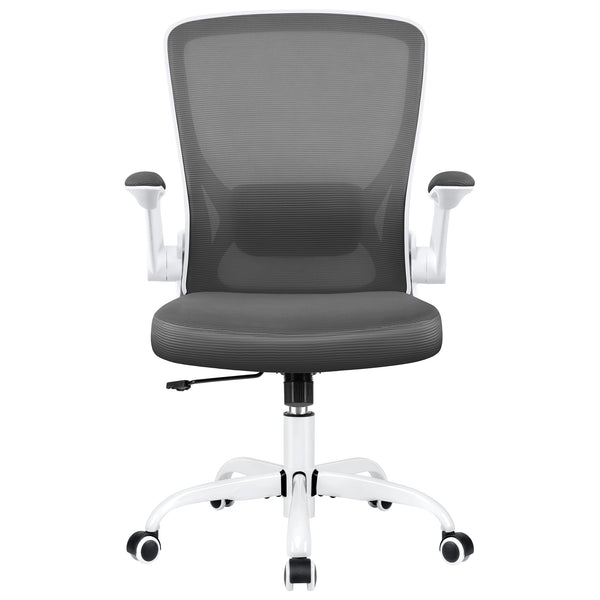 COOLHUT Office Chair, Ergonomic Office Chair with 8-year time warranty, Comfort Home Office Task Chair, Lumbar Support Computer Chair with Flip-up Arms and Adjustable Height, 350LBS