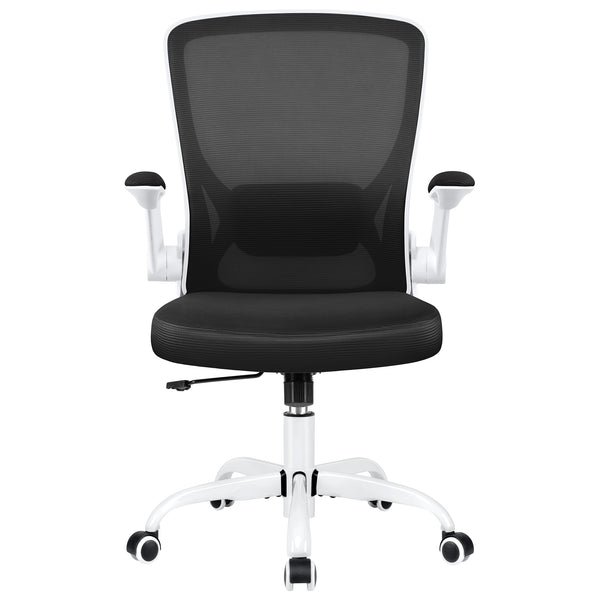 COOLHUT Office Chair, Ergonomic Office Chair with 8-year time warranty, Comfort Home Office Task Chair, Lumbar Support Computer Chair with Flip-up Arms and Adjustable Height, 350LBS