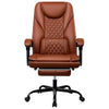 COOLHUT Executive Office Chair, Big and Tall Office Chair with Footrest Reclining Faux Leather Chair High Back Lumbar Support Ergonomic Office Chair with Padded Armrests