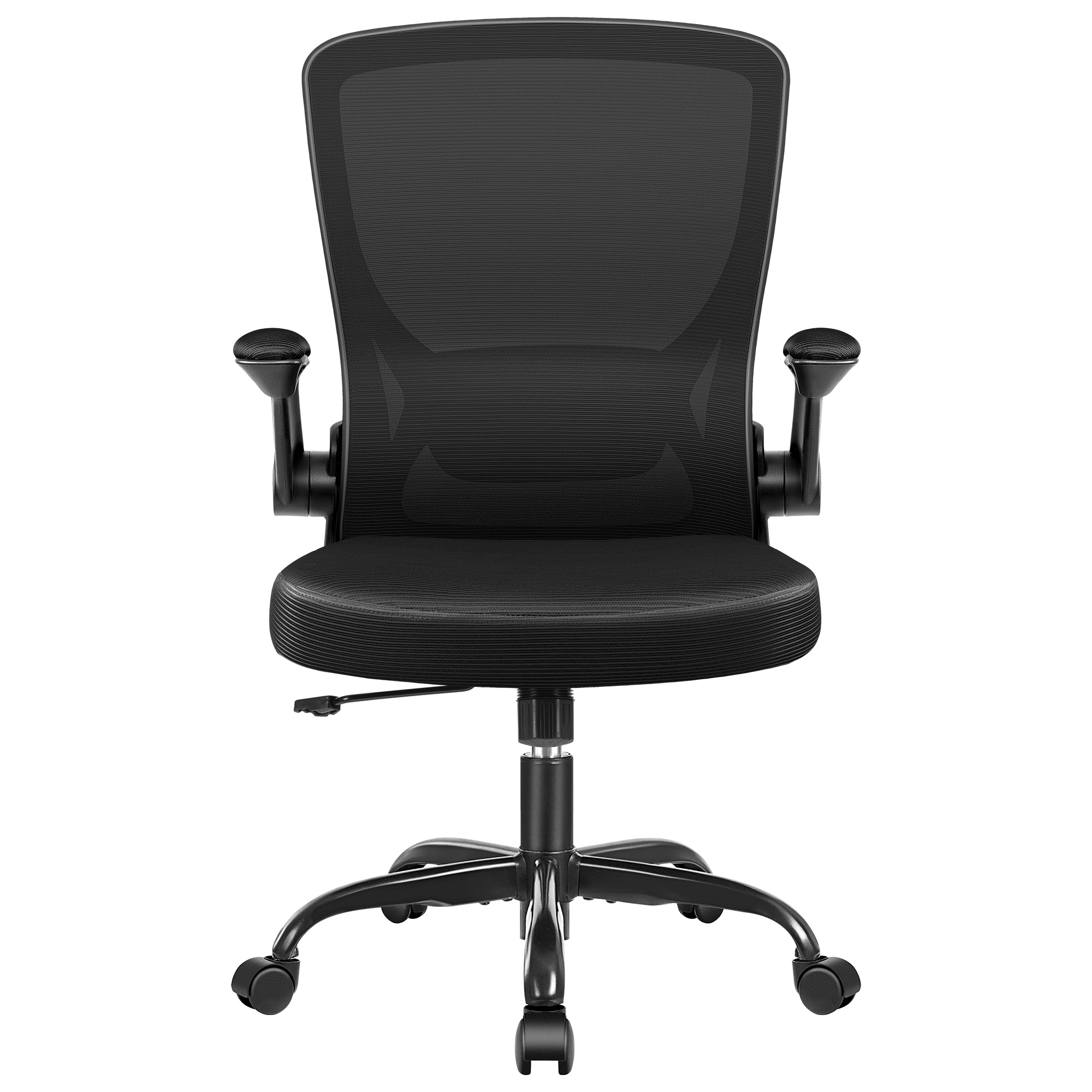 COOLHUT Office Chair, Ergonomic Office Chair with 8-year time warranty, Comfort Home Office Task Chair, Lumbar Support Computer Chair with Flip-up Arms and Adjustable Height, 350LBS