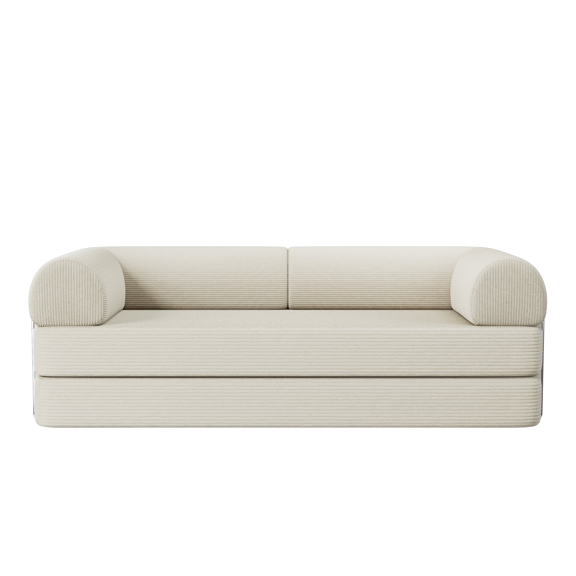 COOLHUT Combination Sofa, High Rebound Density Sponge Sofa Couch, Two Forms Floor Couch Three Seats Sofa Bed for Living Room, Bedroom