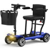 COOLHUT Ultra Lightweight 4 Wheel Mobility Scooter for Seniors (only 50lbs), 25+ Miles Travel Dual Battery Mobility Scooters, Aluminum Electric Folding Wheelchair Device