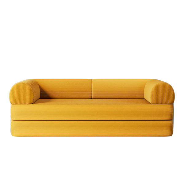 COOLHUT Combination Sofa, High Rebound Density Sponge Sofa Couch, Two Forms Floor Couch Three Seats Sofa Bed for Living Room, Bedroom