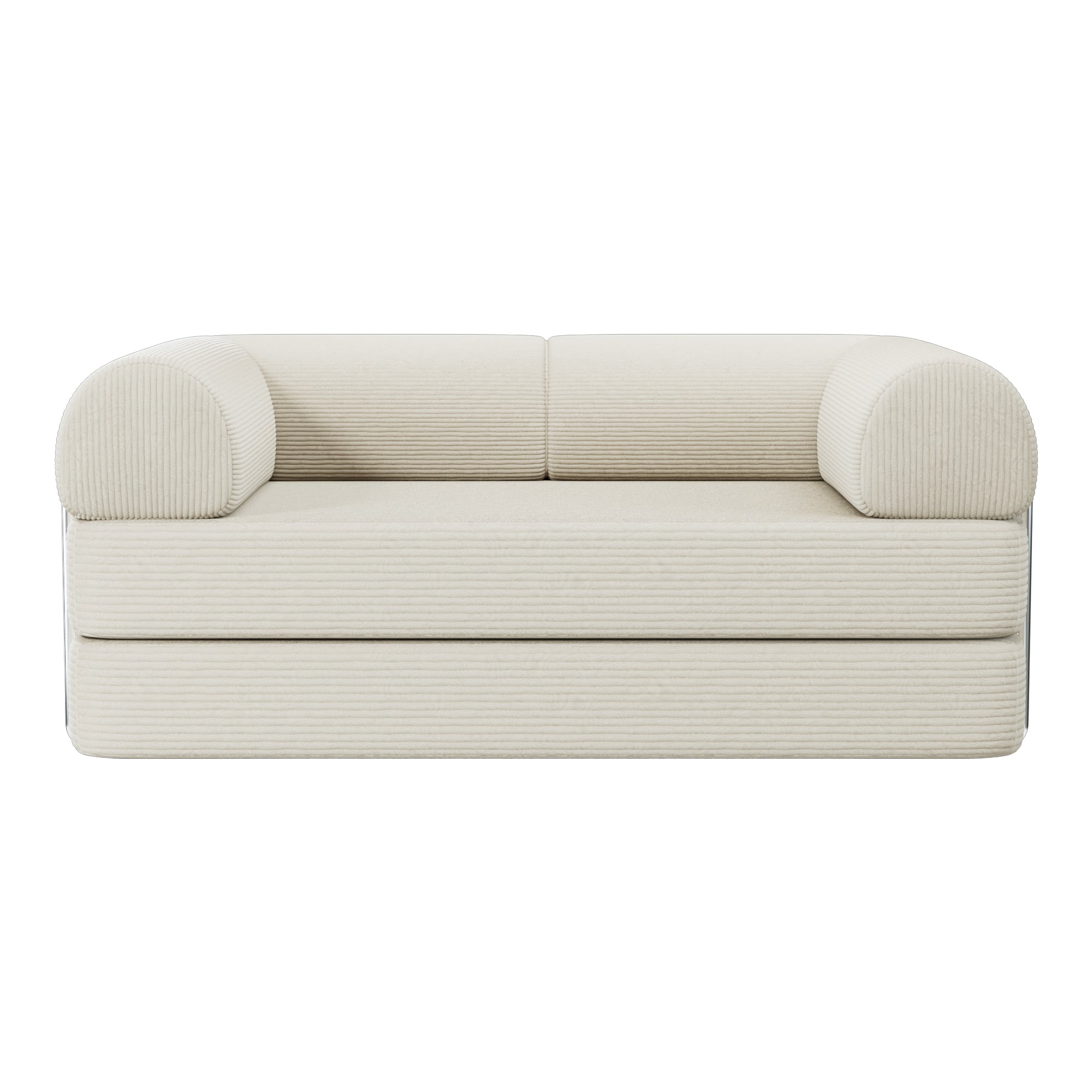 COOLHUT Combination Sofa, High Rebound Density Sponge Sofa Couch, Two Forms Floor Couch Three Seats Sofa Bed for Living Room, Bedroom