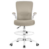 COOLHUT Drafting Chair Tall Office Chair with Flip-up Armrests Executive Ergonomic Computer Standing Desk Chair with Lumbar Support and Adjustable Footrest Ring