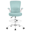COOLHUT Drafting Chair Tall Office Chair with Flip-up Armrests Executive Ergonomic Computer Standing Desk Chair with Lumbar Support and Adjustable Footrest Ring