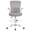 COOLHUT Drafting Chair Tall Office Chair with Flip-up Armrests Executive Ergonomic Computer Standing Desk Chair with Lumbar Support and Adjustable Footrest Ring