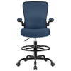 COOLHUT Drafting Chair Tall Office Chair with Flip-up Armrests Executive Ergonomic Computer Standing Desk Chair with Lumbar Support and Adjustable Footrest Ring