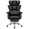 COOLHUT Ergonomic Desk Chair Breathable PU Leather Chair with Adjustable High Back Lumbar Support Flip-up Armrests