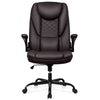 COOLHUT Executive Office Chair Home Office Desk Chairs, Ergonomic Computer Faux Leather Desk Chair with Adjustable Flip-Up Arms, Lumbar Support Swivel Task Chair with Rocking Function