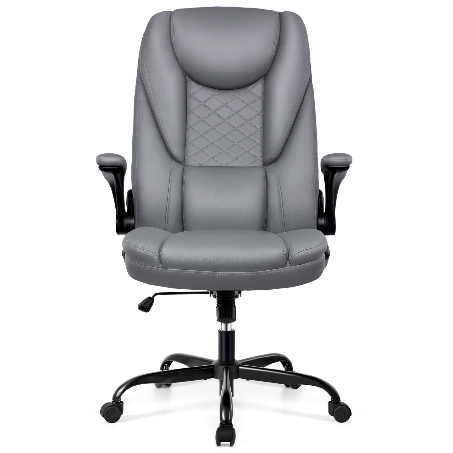 CoolHut Executive Leather Chair Home Office Desk Chairs, Ergonomic Computer Desk Chair with Adjustable Flip-Up Arms