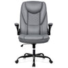 COOLHUT Executive Office Chair Home Office Desk Chairs, Ergonomic Computer Faux Leather Desk Chair with Adjustable Flip-Up Arms, Lumbar Support Swivel Task Chair with Rocking Function