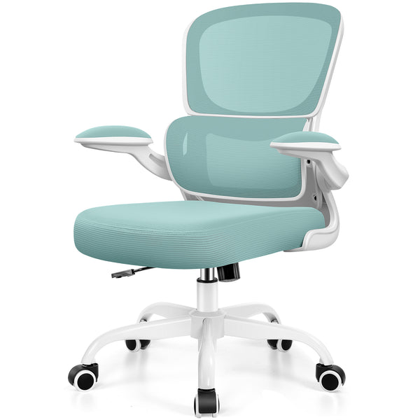 COOLHUT Office Chair, Ergonomic Desk Chair with Lumbar Support and Adjustable Armrests, Breathable Mesh Mid Back Computer Chair, Reclining Task Chair for Home Office