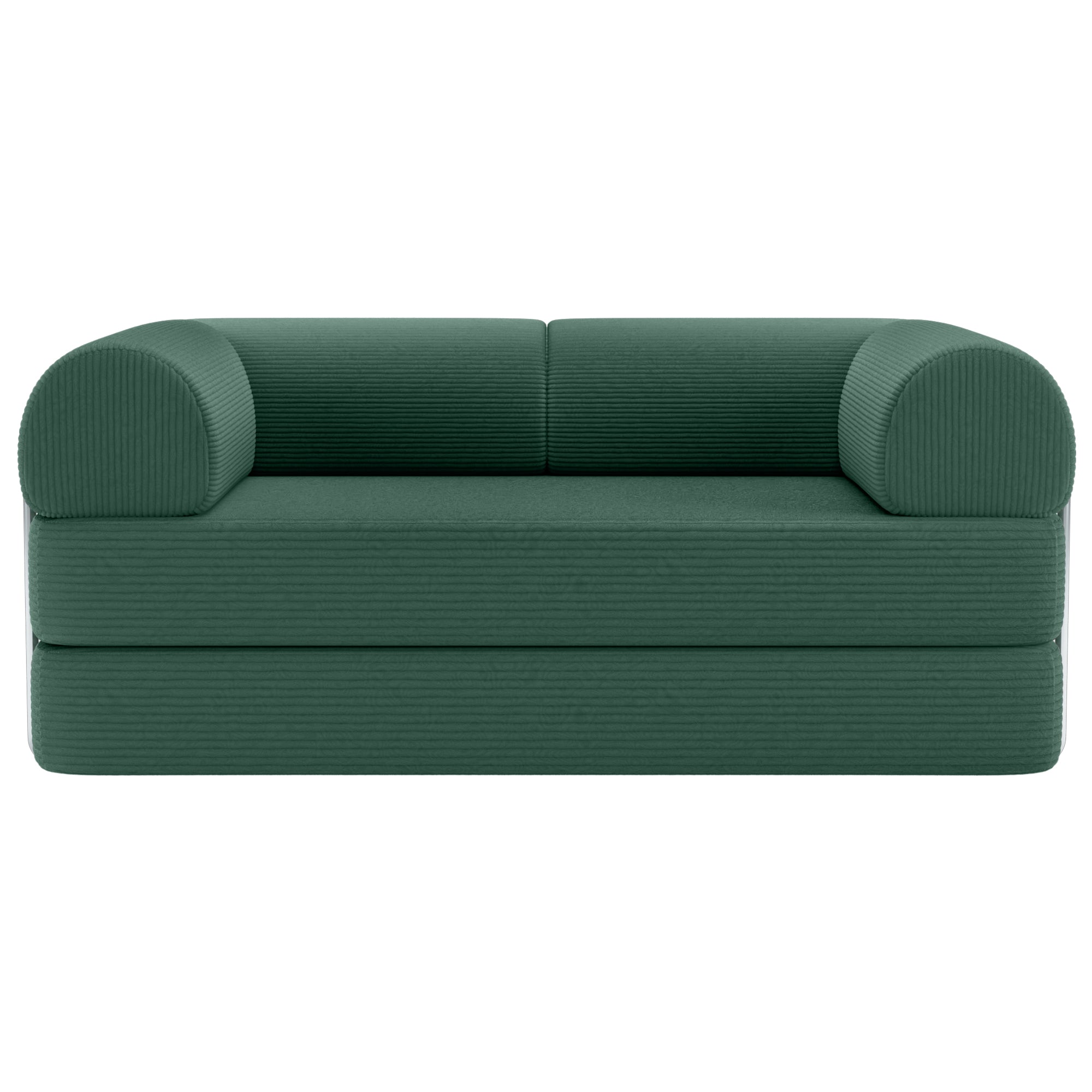 AZMFUN 63 Inch Plush Corduroy Floor Sofa Bed, Combinable Sofa Bed for Living Room