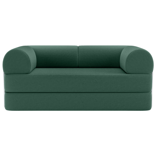 AZMFUN 63 Inch Plush Corduroy Floor Sofa Bed, Combinable Sofa Bed for Living Room
