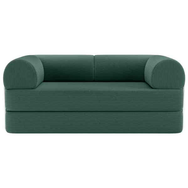 AZMFUN 63 Inch Plush Corduroy Floor Sofa Bed, Combinable Sofa Bed for Living Room