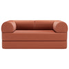AZMFUN 63 Inch Plush Corduroy Floor Sofa Bed, Combinable Sofa Bed for Living Room