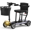 COOLHUT Ultra Lightweight 4 Wheel Mobility Scooter for Seniors (only 50lbs), 25+ Miles Travel Dual Battery Mobility Scooters, Aluminum Electric Folding Wheelchair Device