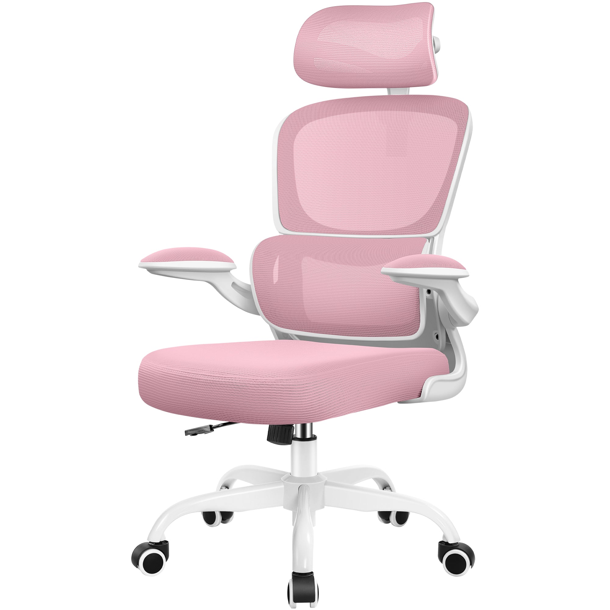 COOLHUT Office Chair, Ergonomic Desk Chair with Lumbar Support and Adjustable Armrests, Breathable Mesh Mid Back Computer Chair, Reclining Task Chair for Home Office