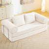 COOLHUT Combination Sofa, High Rebound Density Sponge Sofa Couch with Two Big Pillows, Six Forms Floor Sofa Couch Three Seats Sofa Bed for Living Room, Bedroom