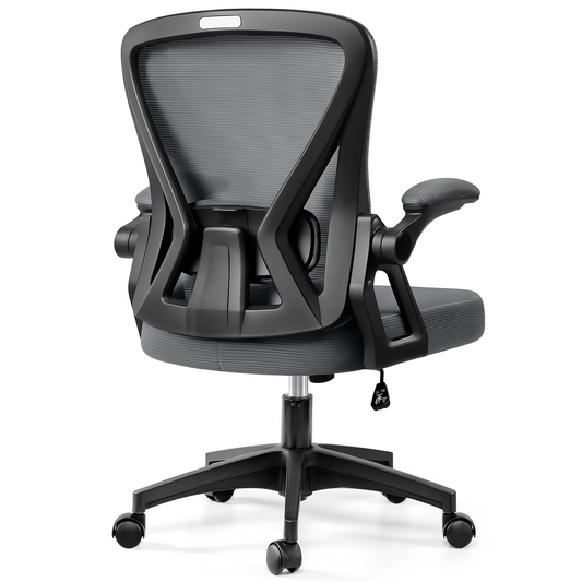 COOLHUT Ergonomic Office Chair, Home Office Chair with Adjustable Lumbar Support, Comfy Mesh Home Office Chair with Flip-up Arms, Swivel Computer Desk Chair
