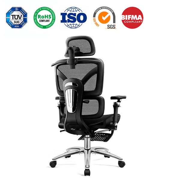 COOLHUT Premium Ergonomic Desk Chair with Footrest 2502