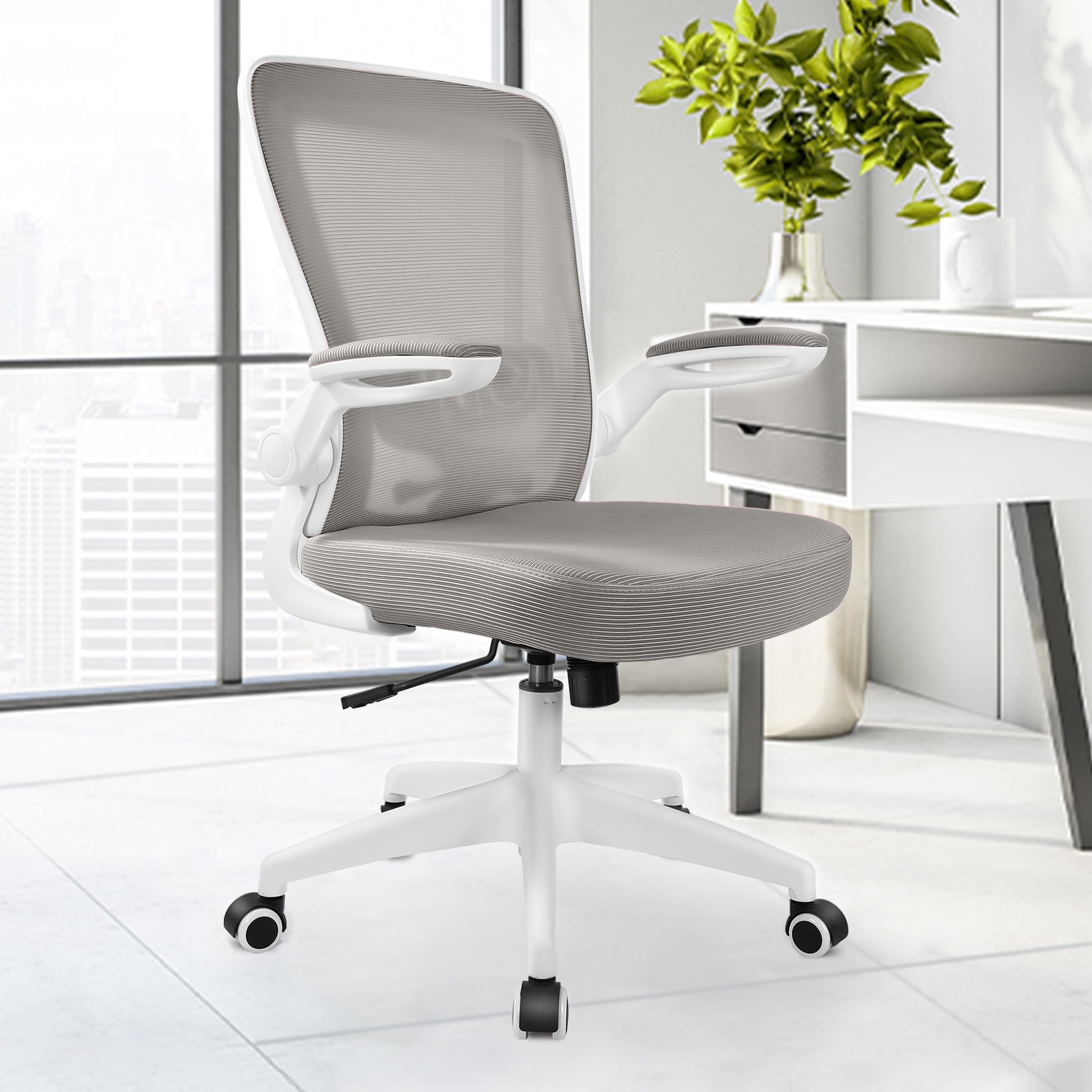 COOLHUT Dual-Lumbar Neck-Support Ergonomic Office Chair 918H-C