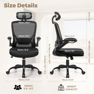 COOLHUT 5-point Support Ergonomic Office Chair 9060