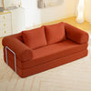 COOLHUT Combination Sofa, High Rebound Density Sponge Sofa Couch with Two Big Pillows, Six Forms Floor Sofa Couch Three Seats Sofa Bed for Living Room, Bedroom