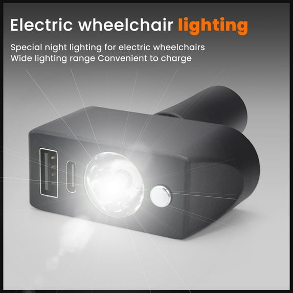 COOLHUT Lighting Lamp, Electric Wheelchair Accessory, High Brightness With Adjustable Angle, Compatible With Most Electric Wheelchair Models