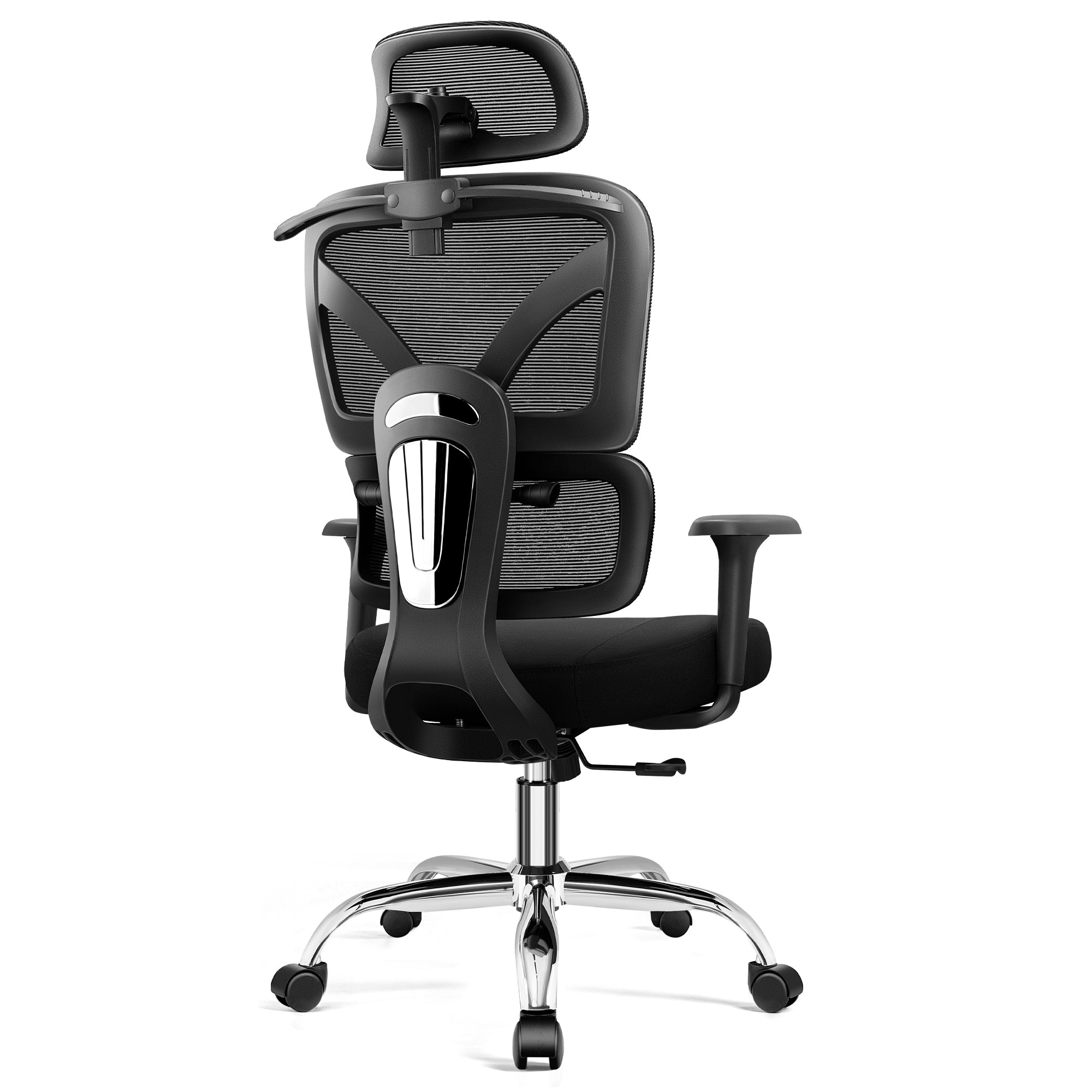 COOLHUT Ergonomic Mesh Office Chair with Footrest, Big and Tall Computer Desk Chair with Adjustable Lumbar Support, Headrest and Armrest, High Back Home Office Chair for Workspace