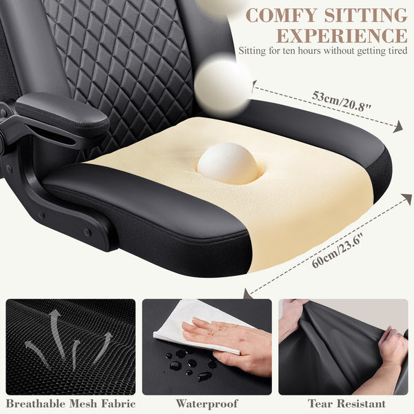 Makeup chair with crossed legs