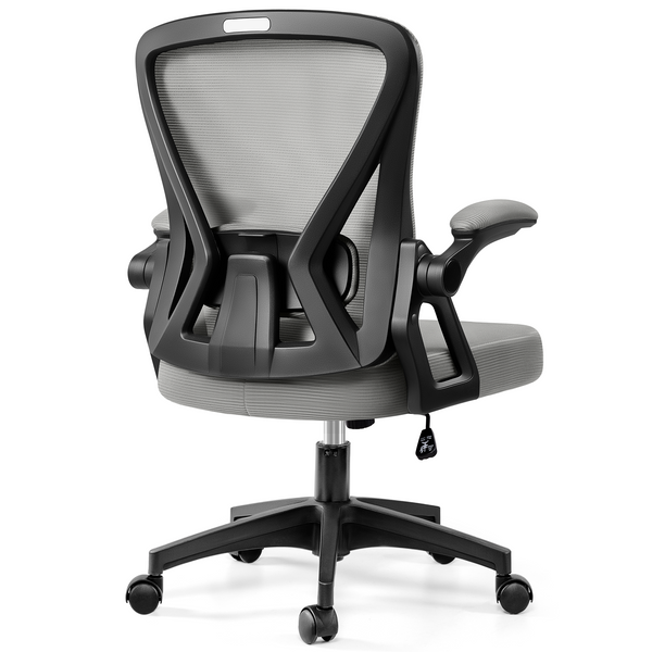 COOLHUT Office Desk Chair, 400LBS Ergonomic Mesh Rolling Work Swivel Task Chairs with Wheels, Comfortable Lumbar Support, Comfy Flip-up Arms for Home, Bedroom, Study, Student