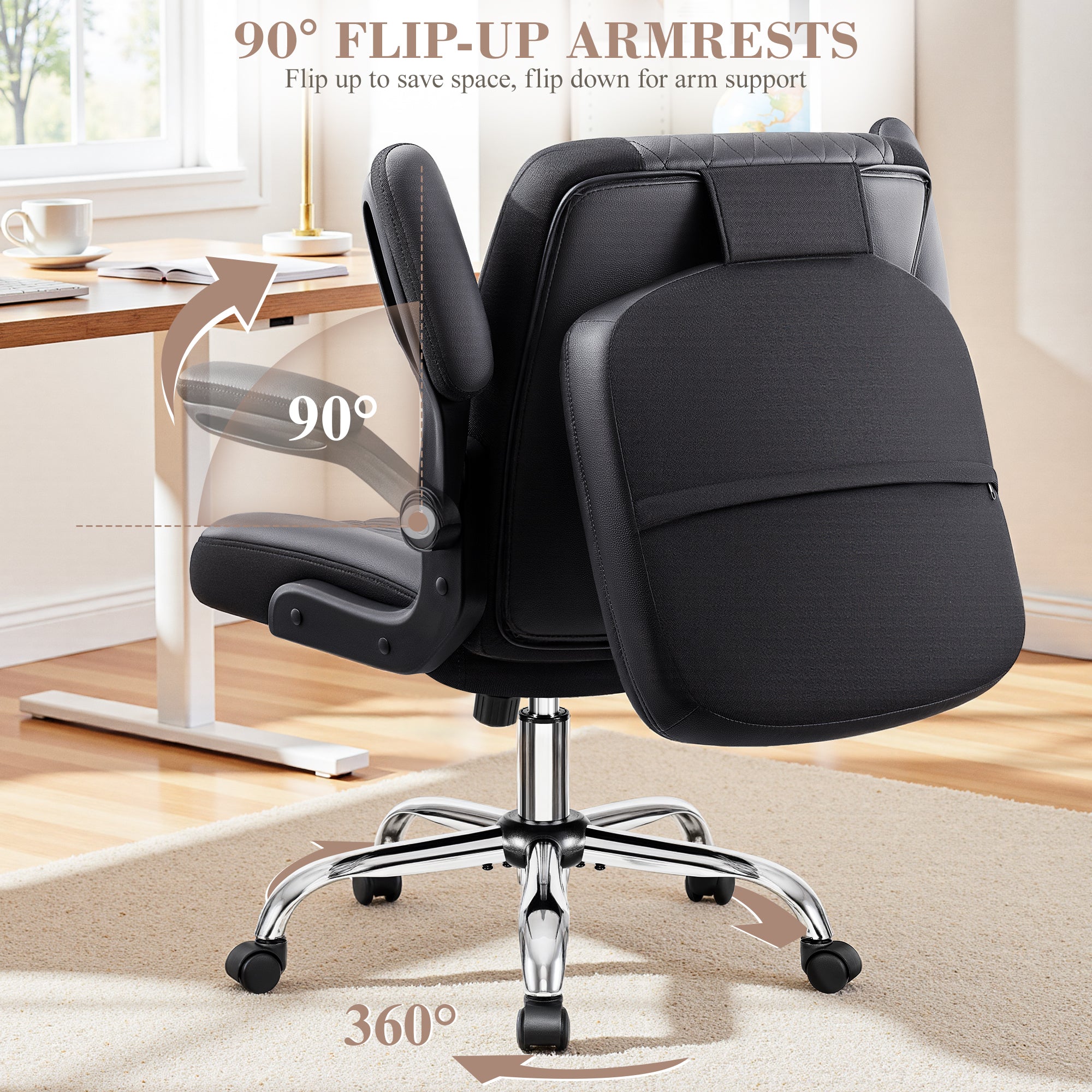 Makeup chair with crossed legs