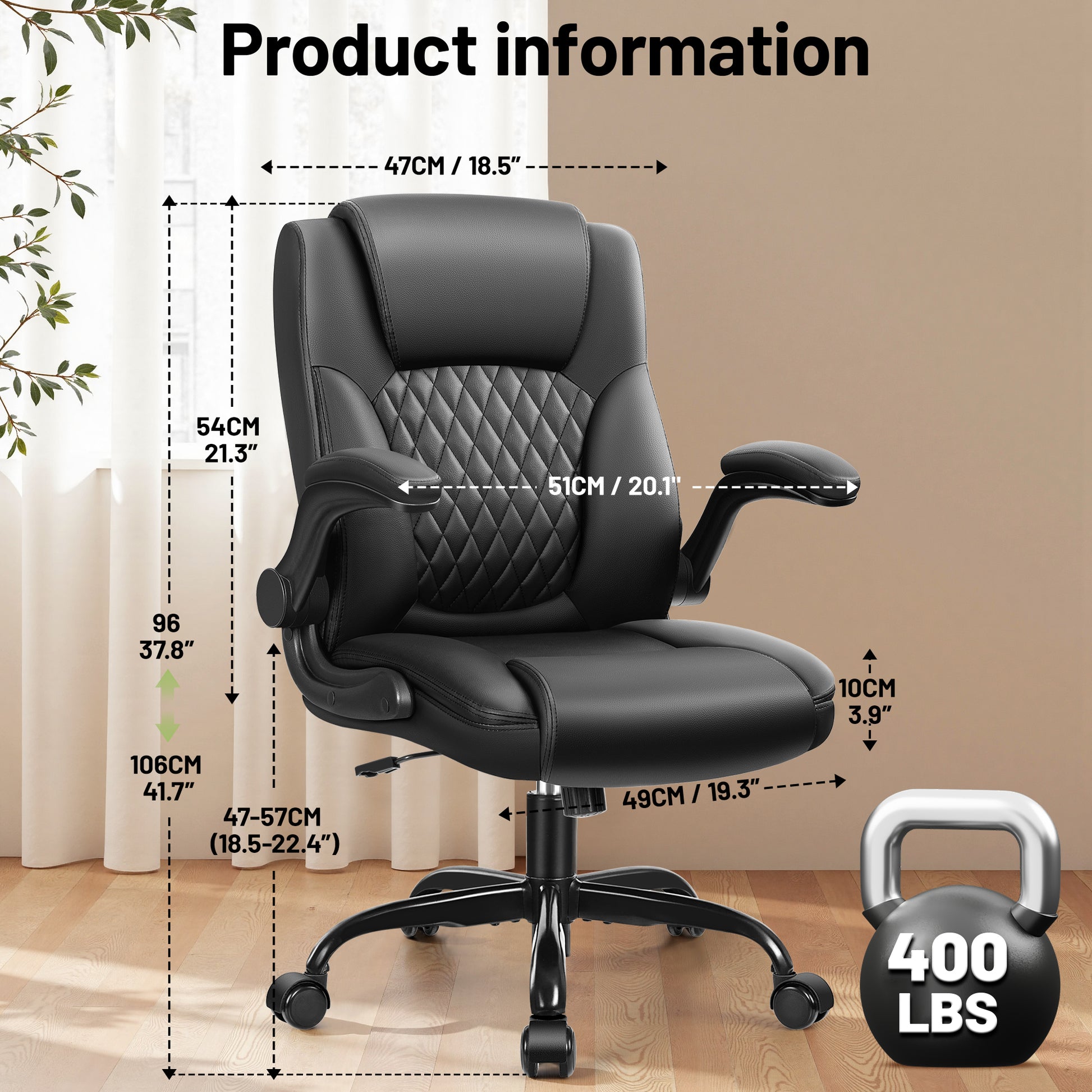 Executive Office Chair with Adjustable Armrests and Ergonomic Design 245