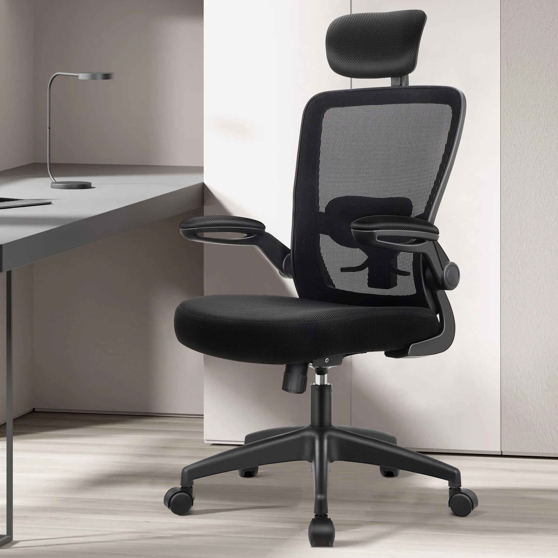 COOLHUT Dual-Lumbar Neck-Support Ergonomic Office Chair 918H-C