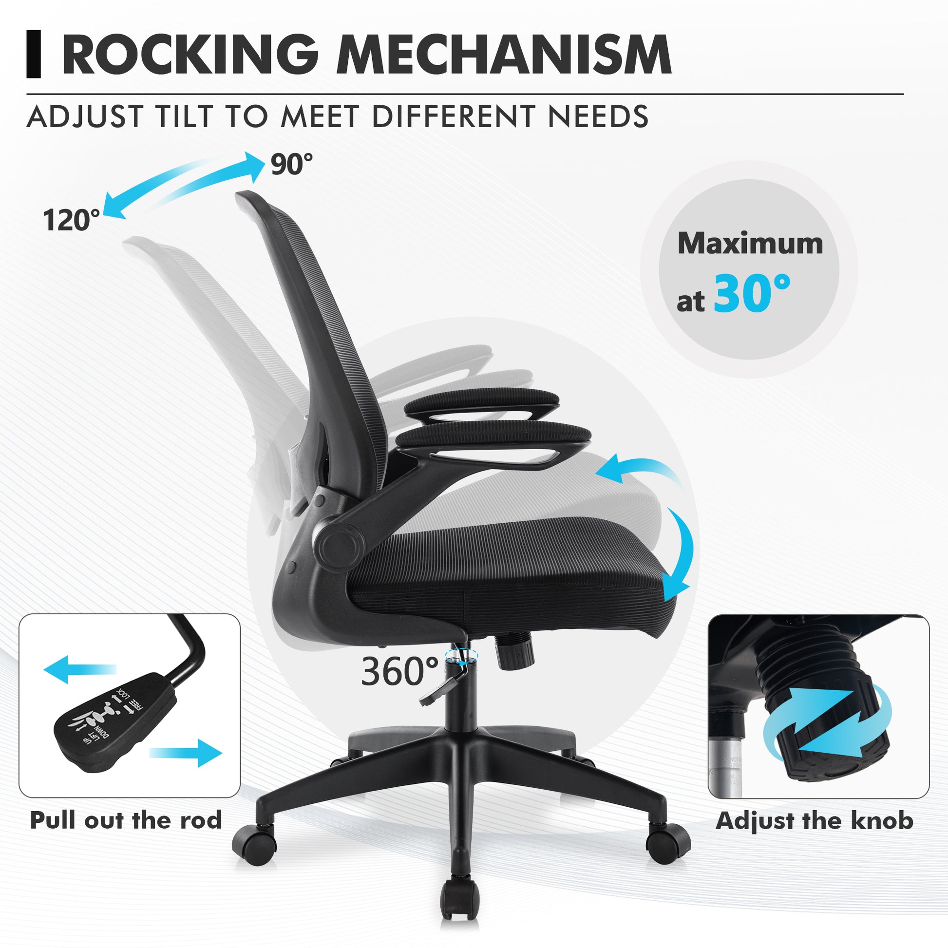 COOLHUT 5-point Support Ergonomic Office Chair 9060