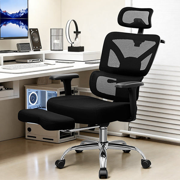 COOLHUT Premium Ergonomic Desk Chair with Footrest 2502