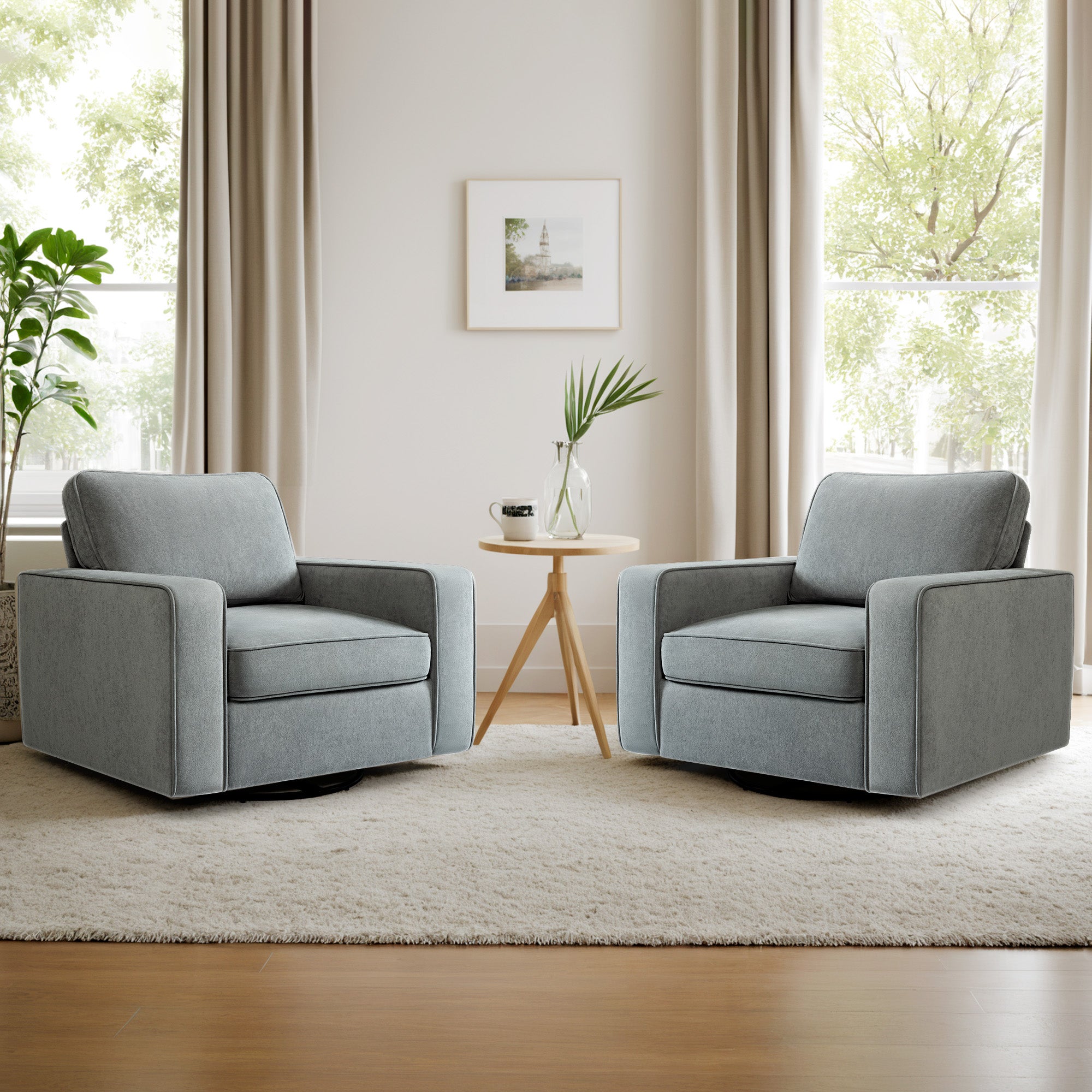 COOLHUT 360° Swivel Accent Chair Set of 1, 36.2