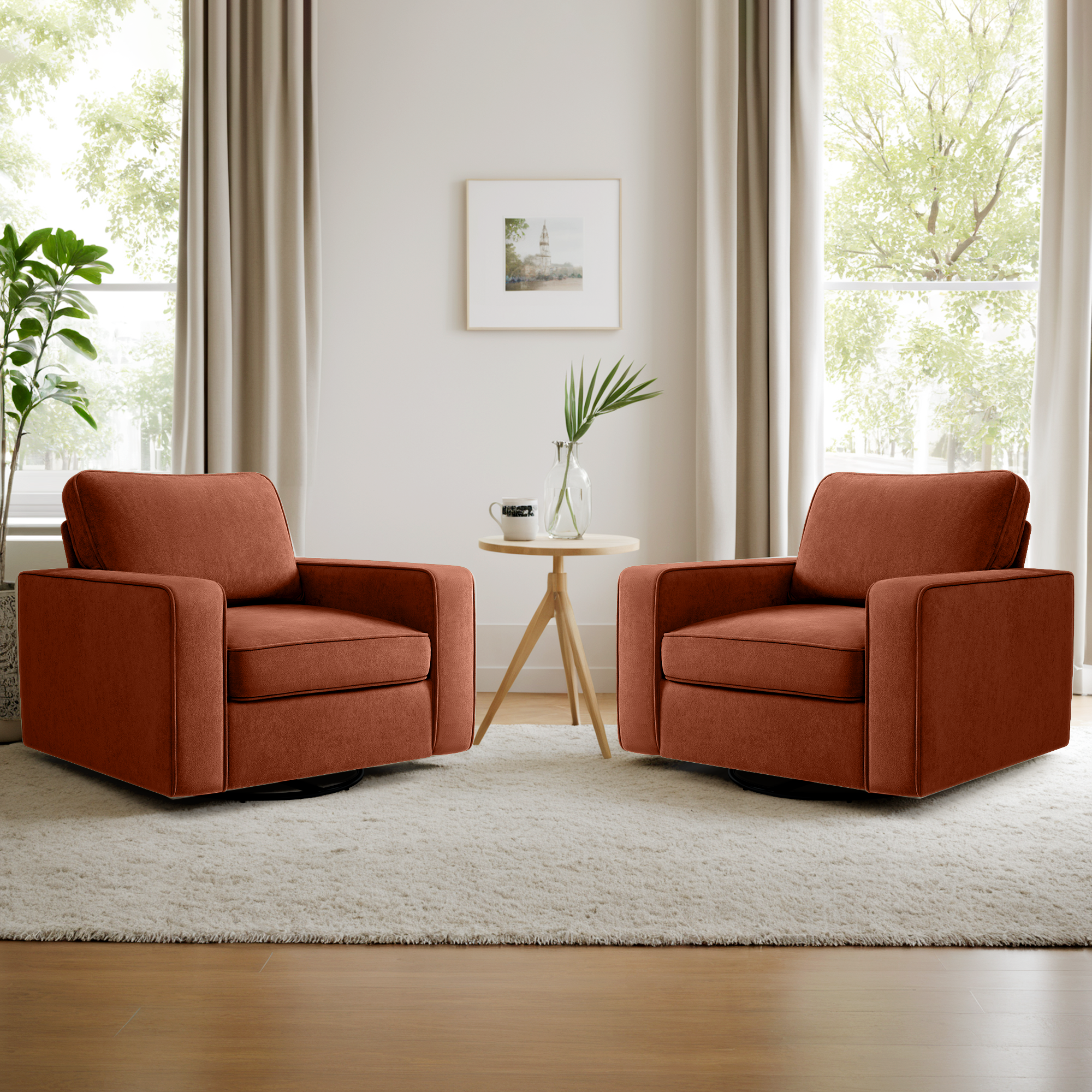 COOLHUT 360° Swivel Accent Chair Set of 1, 36.2