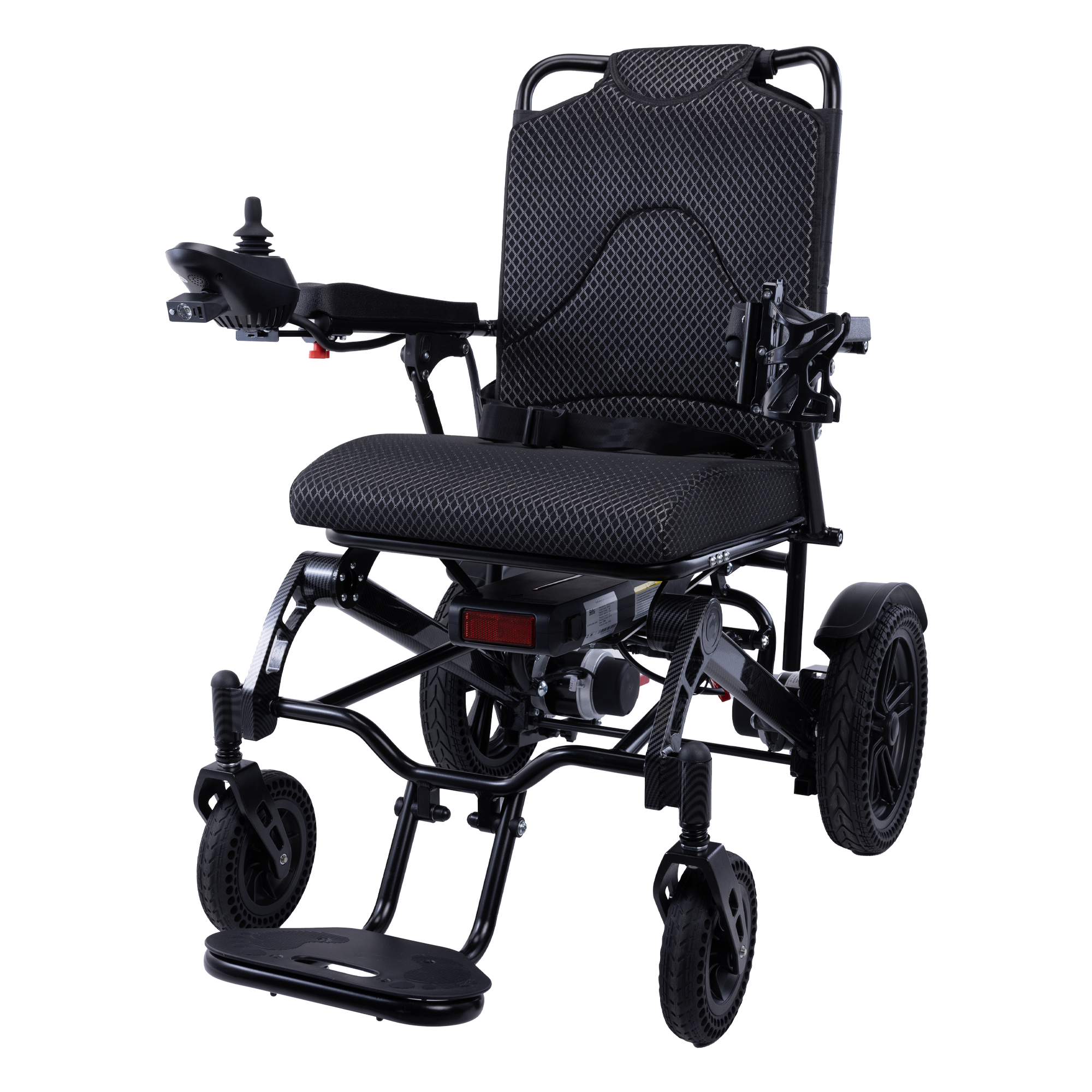 COOLHUT Foldable Electric Wheelchair 25+ Miles Travel Range, Folding Electric Wheelchair(350lbs), Motorized Wheelchair with Safety Features(500W), Lithium Battery, Ideal for Seniors & Travel, Black