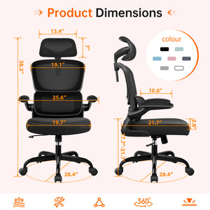 COOLHUT Independent Support Ergonomic Office Chair 2202