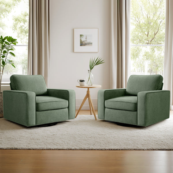 COOLHUT 360° Swivel Accent Chair Set of 1, 36.2" Wide Accent Chair Armchair, Comfy Upholstered Single Sofa Chair for Living Room and Bedroom