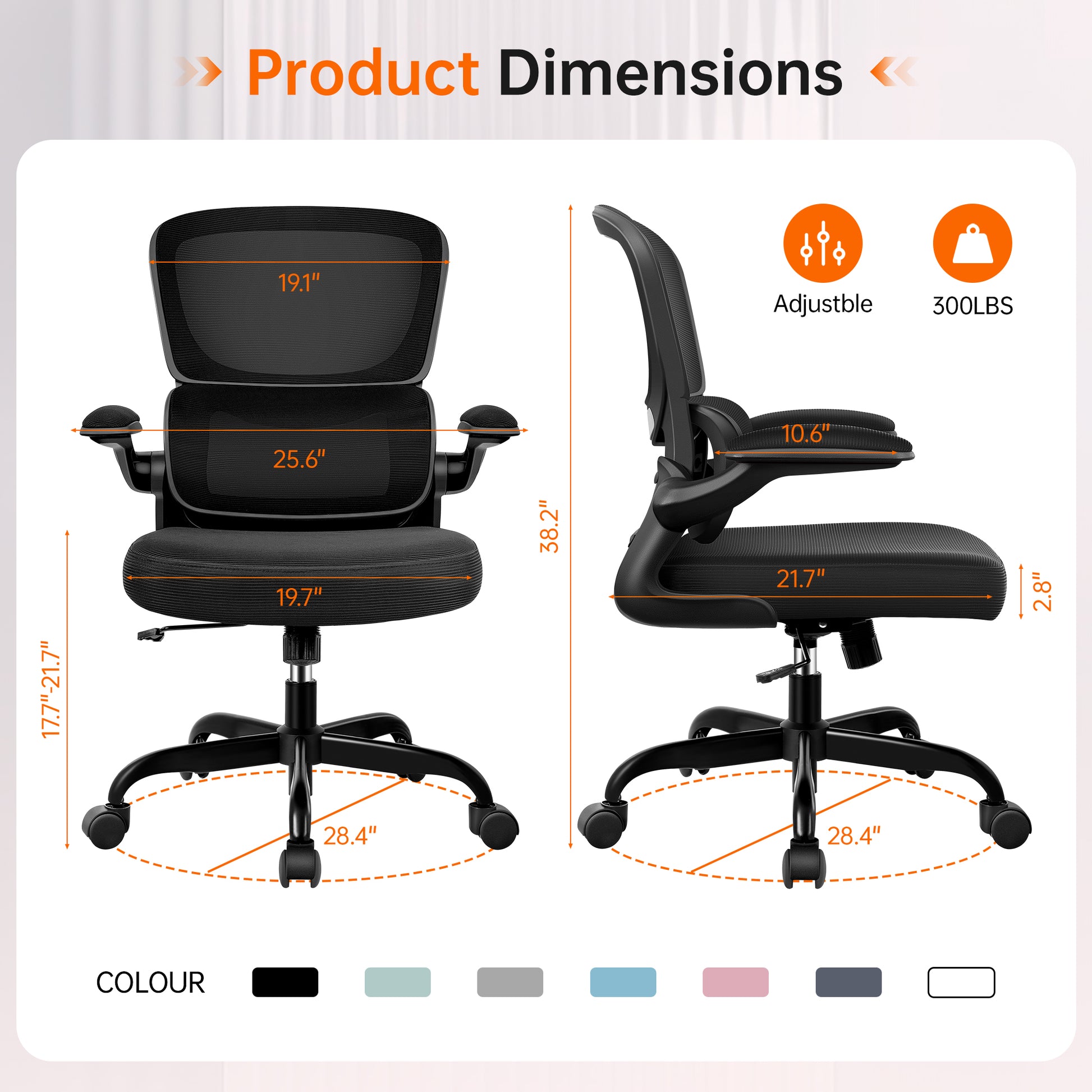 COOLHUT Independent Support Ergonomic Office Chair 2202