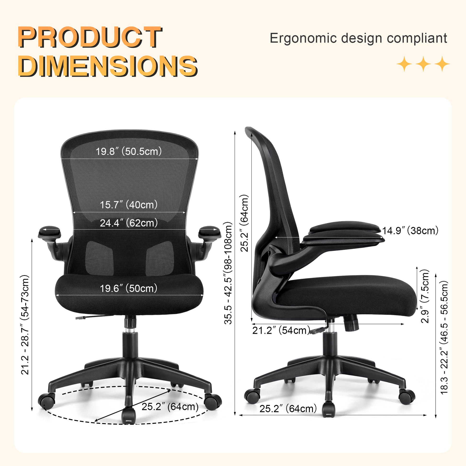 COOLHUT Dual Support Office Chair 936-C